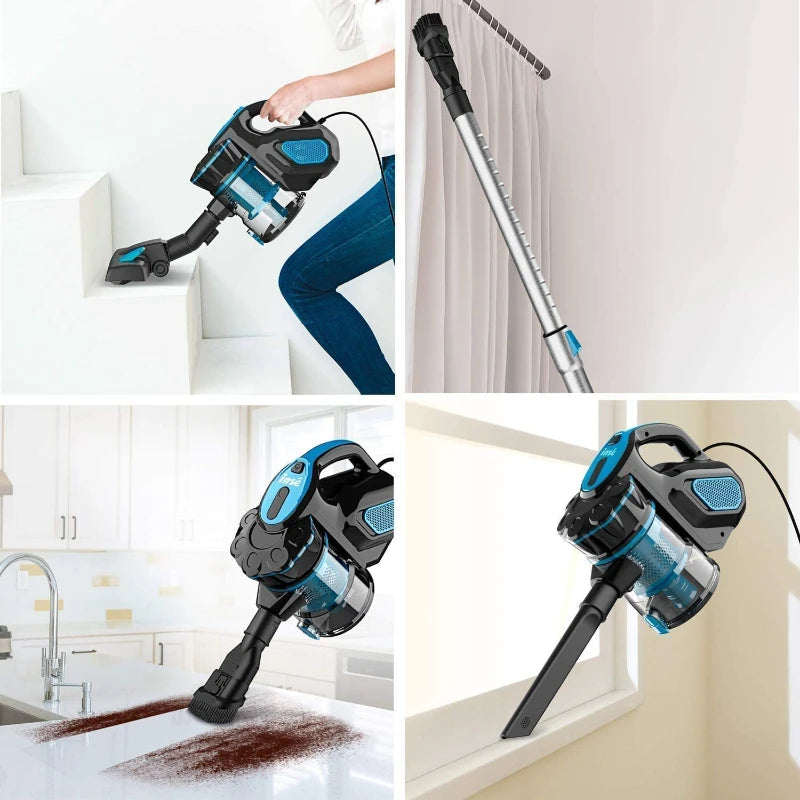 Corded Stick Vacuum Cleaner – 600W Powerful Suction