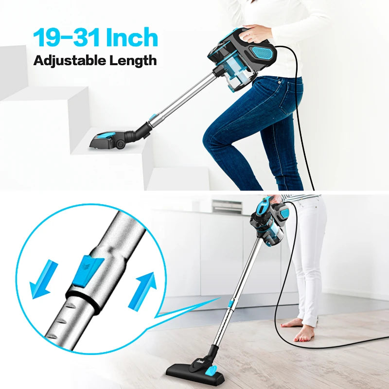 Corded Stick Vacuum Cleaner – 600W Powerful Suction