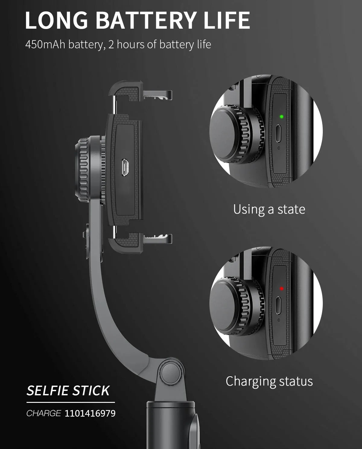 NEW Phone Gimbal Stabilizer Wireless Bluetooth Selfie Stick