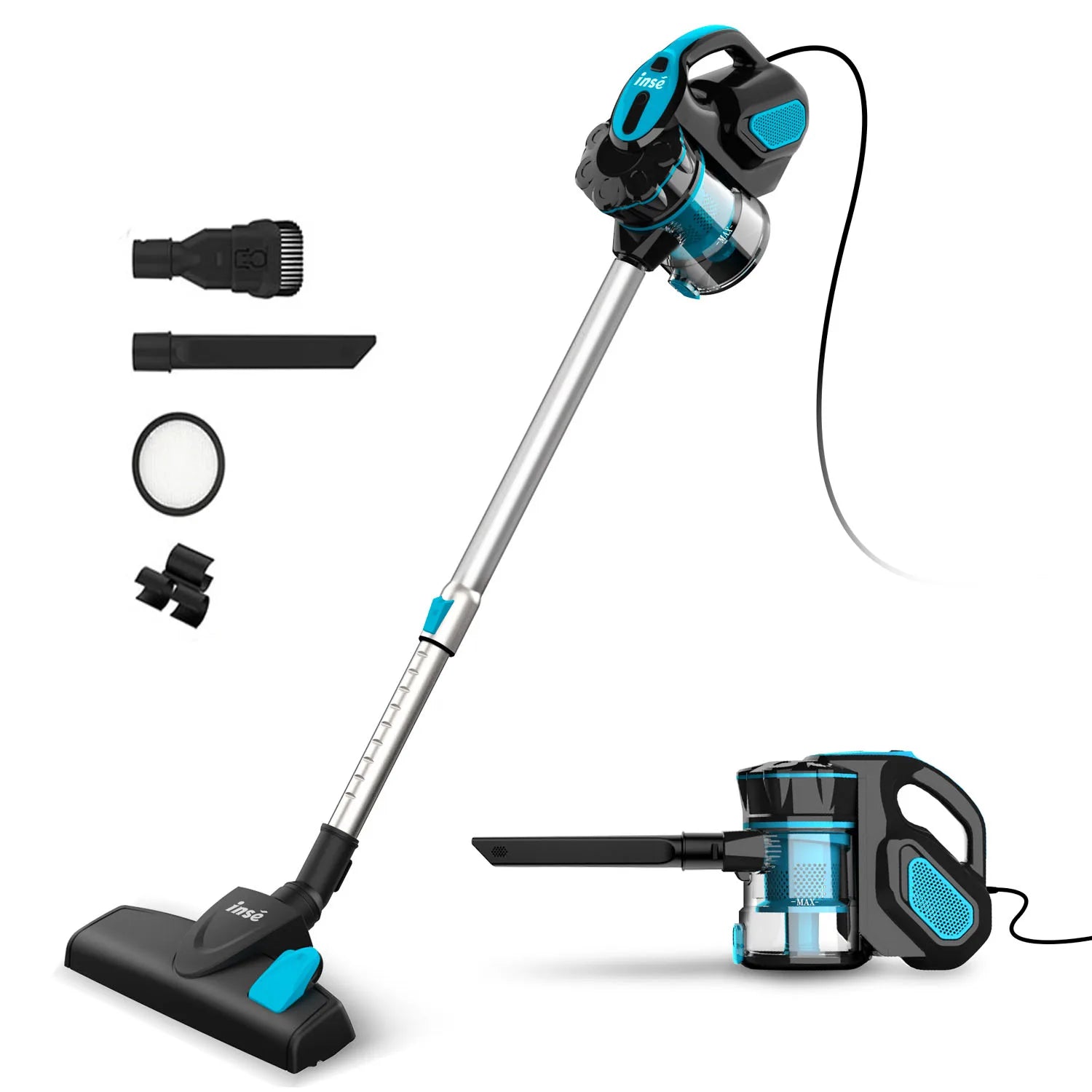 Corded Stick Vacuum Cleaner – 600W Powerful Suction