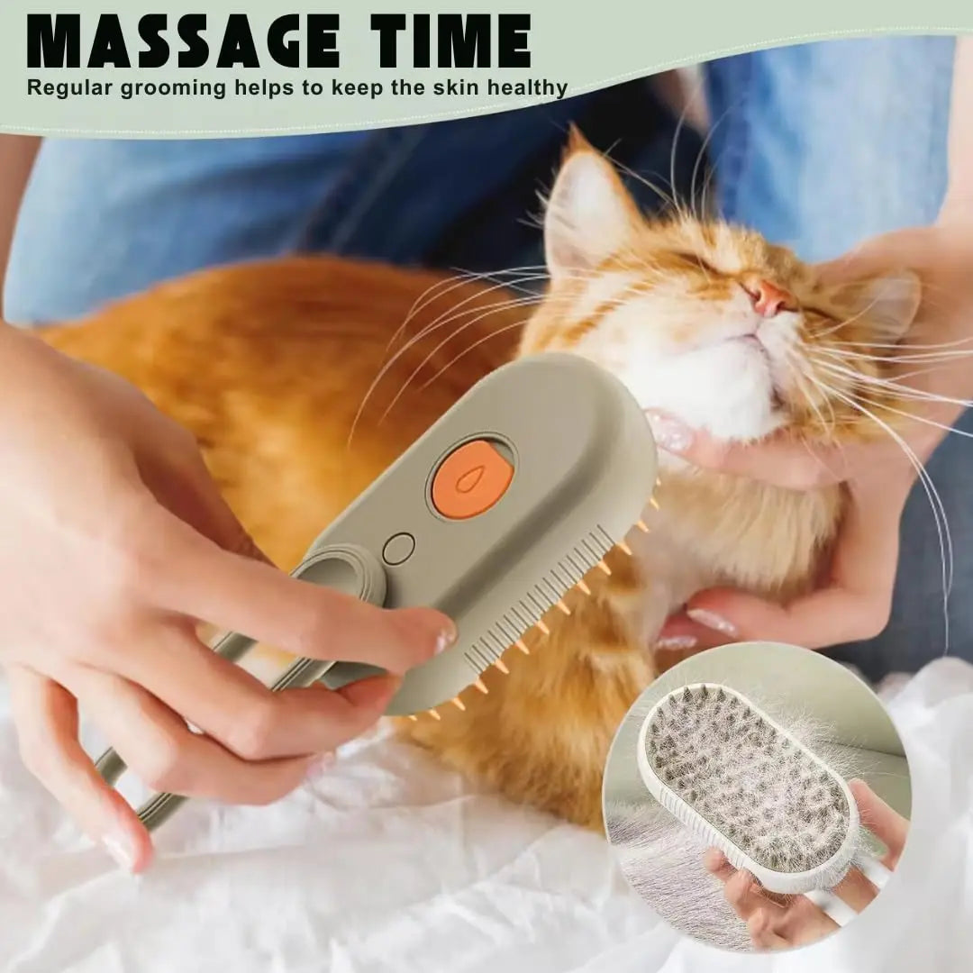 Pet Grooming Comb with Electric Spray Water Steam