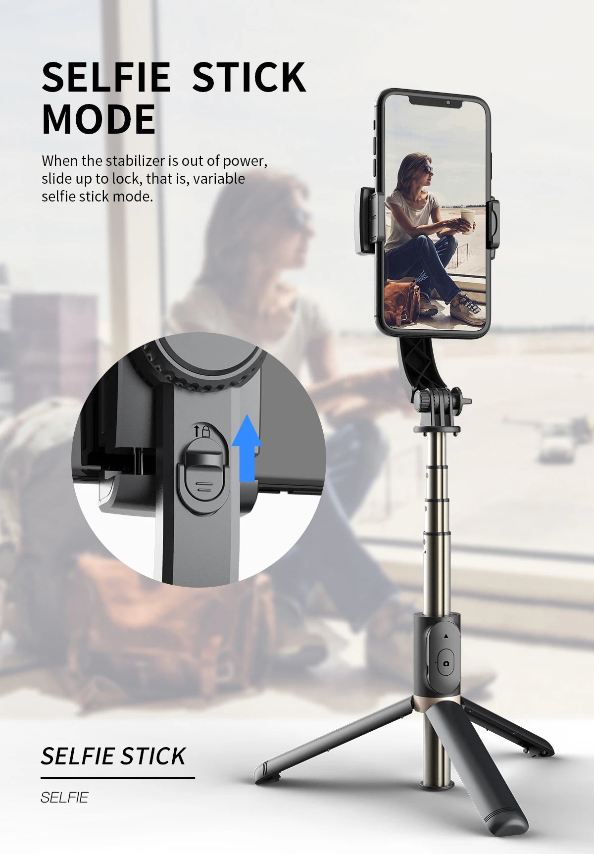 NEW Phone Gimbal Stabilizer Wireless Bluetooth Selfie Stick