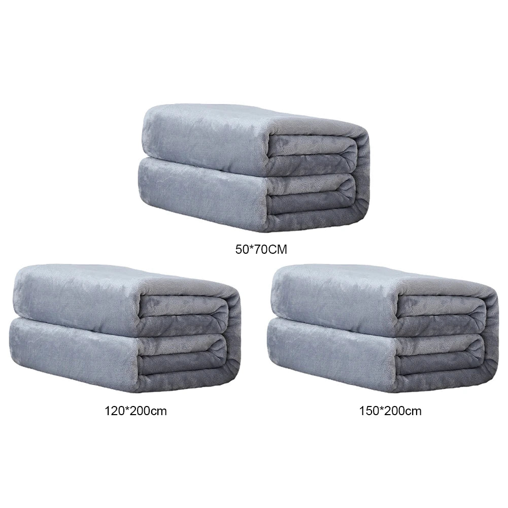 Grey Flannel Fleece Blanket – Ultra Soft & Cozy