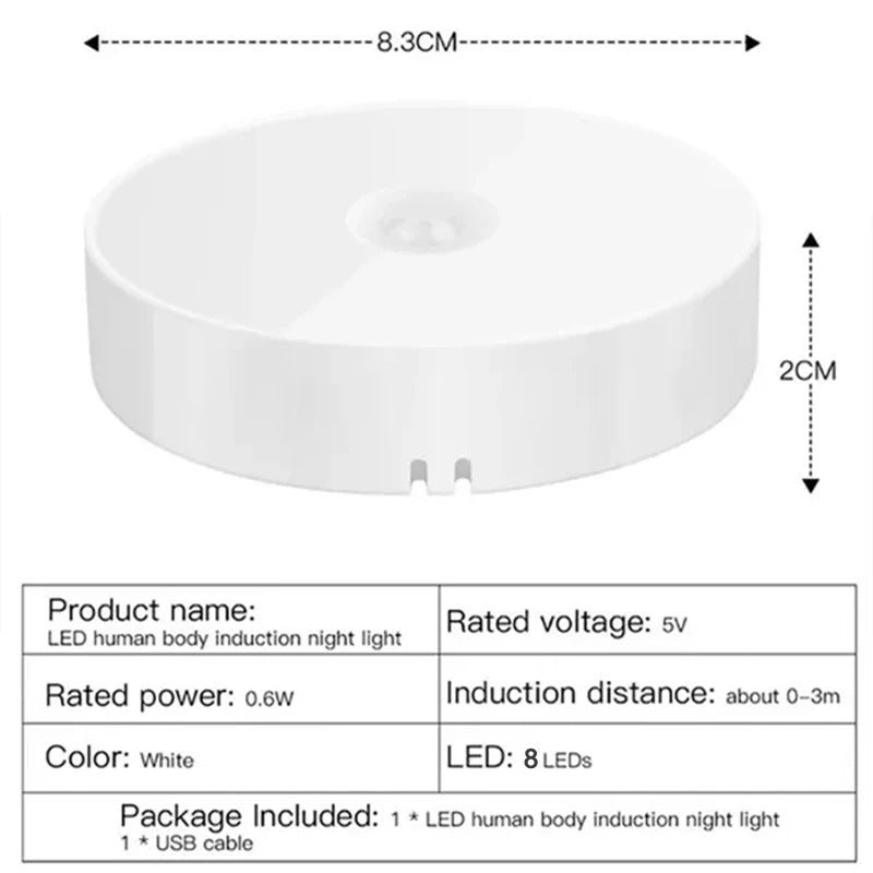 USB Rechargeable Motion Sensor LED Night Light