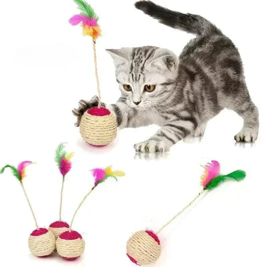 Interactive Sisal Scratching Ball Cat Toy