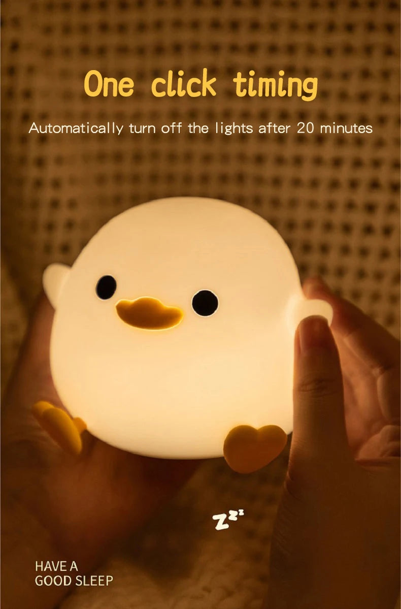 Doudou Duck Soft Silicone Night Light