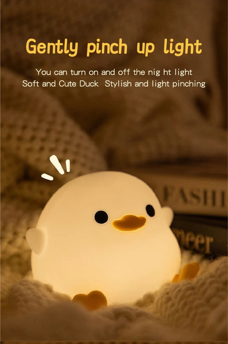 Doudou Duck Soft Silicone Night Light