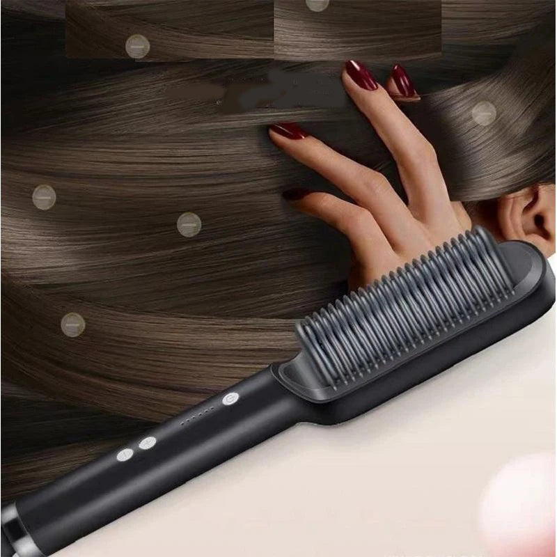 Fast Heating Electric Hair Straightener Brush