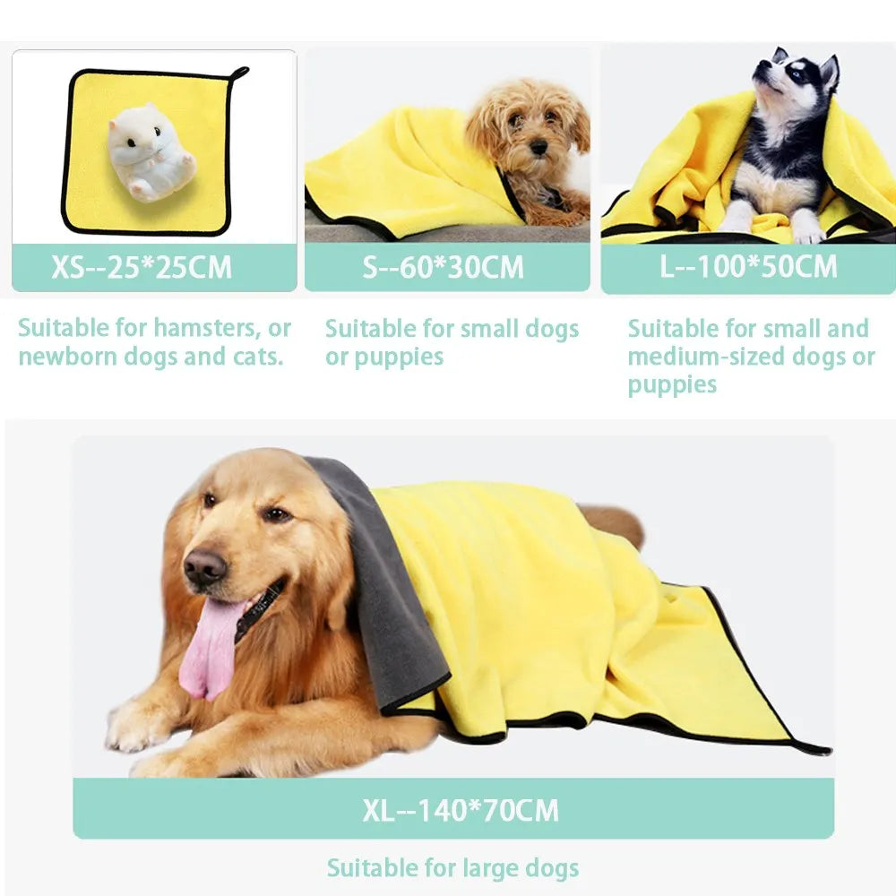 Pet Bathrobe Quick Drying Dog and Cat Towel