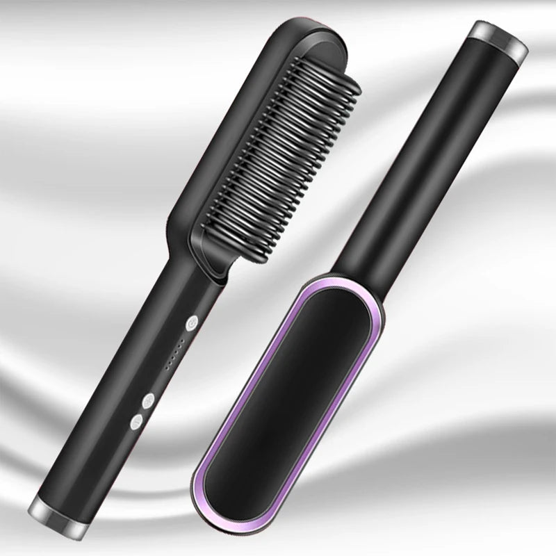 Fast Heating Electric Hair Straightener Brush