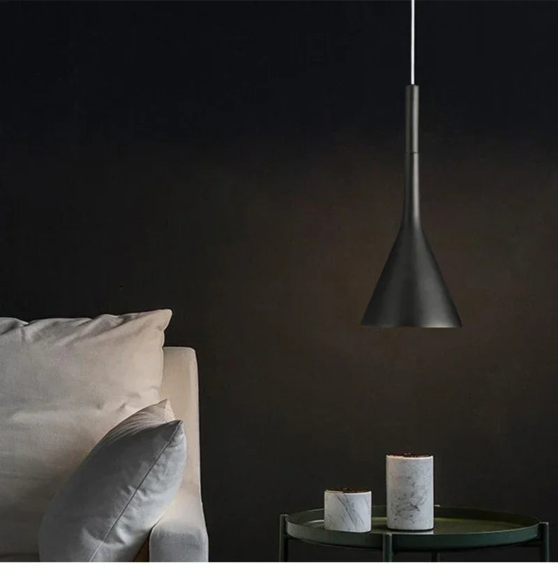 Modern LED Pendant Lights Black & White E27