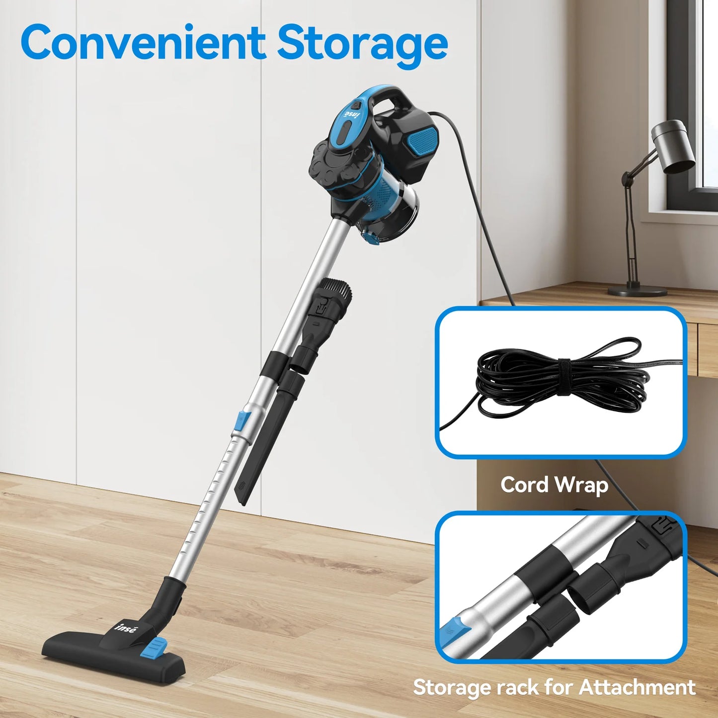 Corded Stick Vacuum Cleaner – 600W Powerful Suction