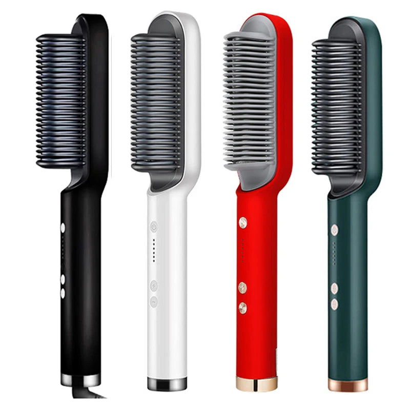 Fast Heating Electric Hair Straightener Brush