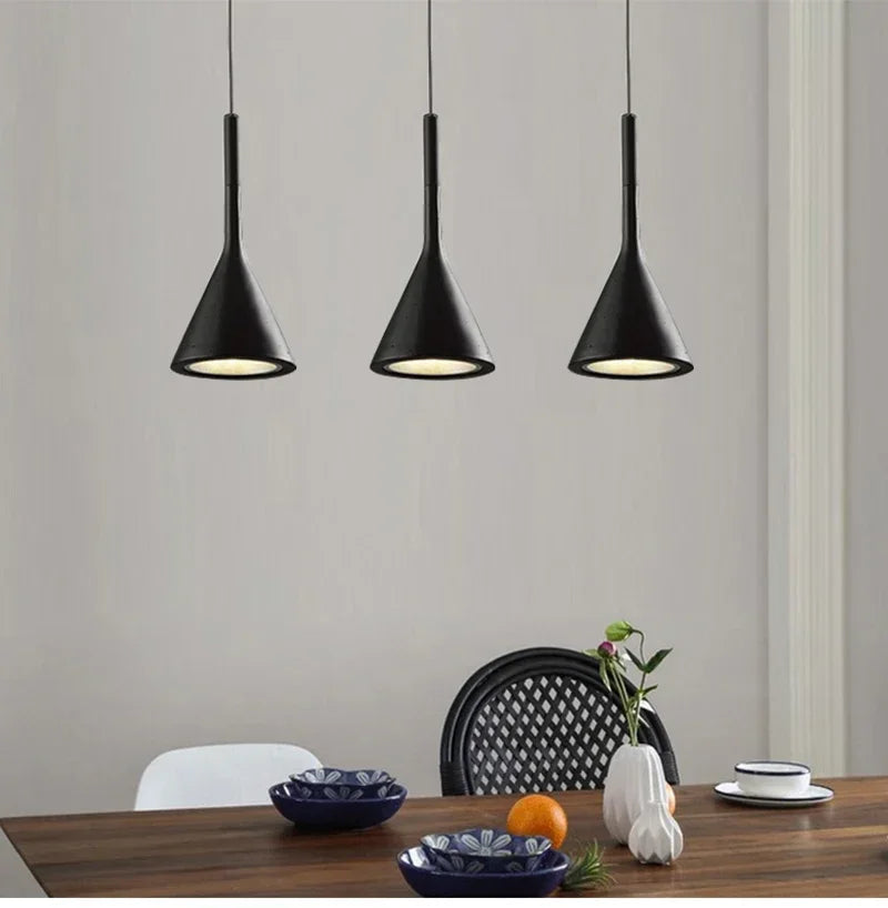 Modern LED Pendant Lights Black & White E27