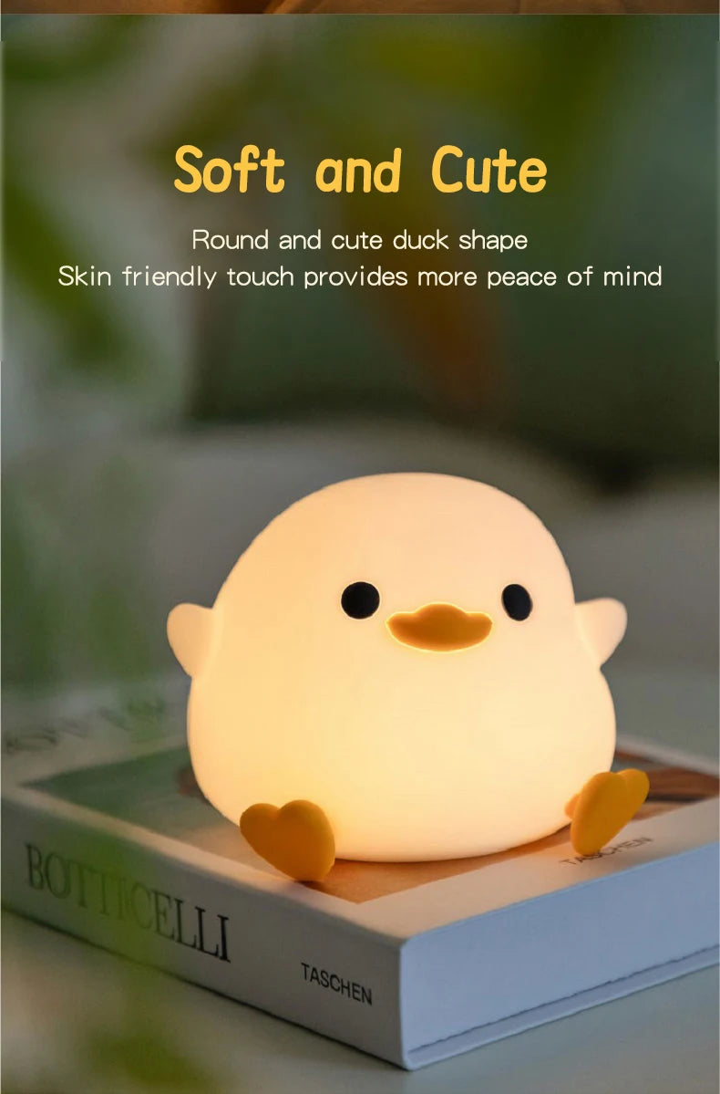 Doudou Duck Soft Silicone Night Light