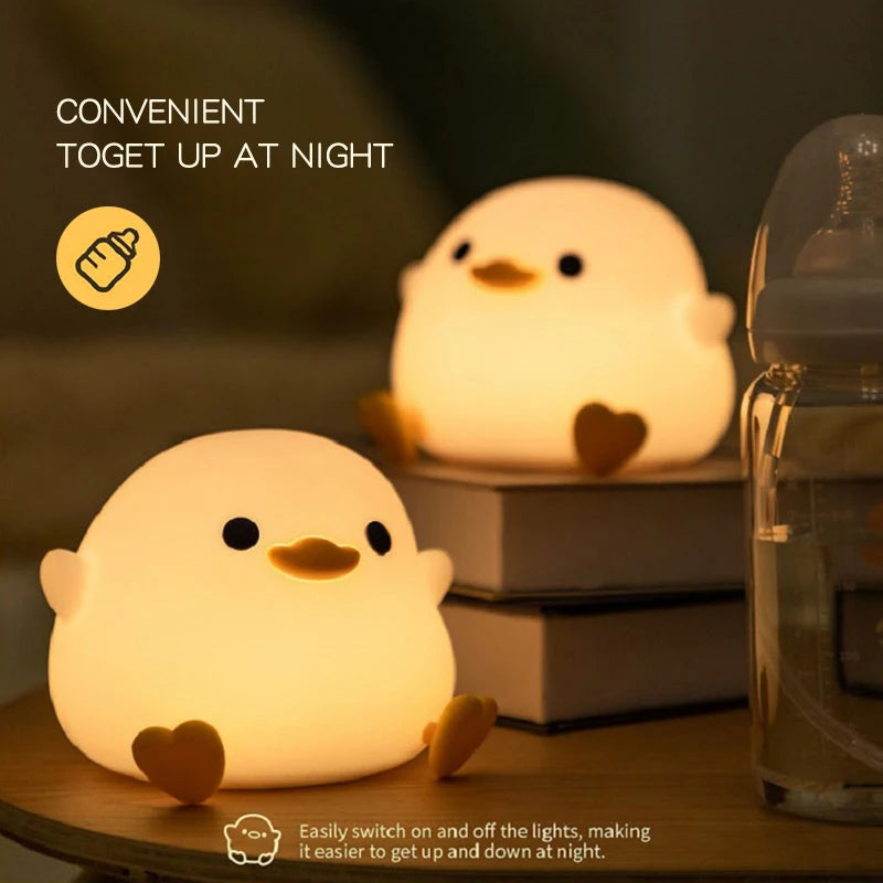 Doudou Duck Soft Silicone Night Light