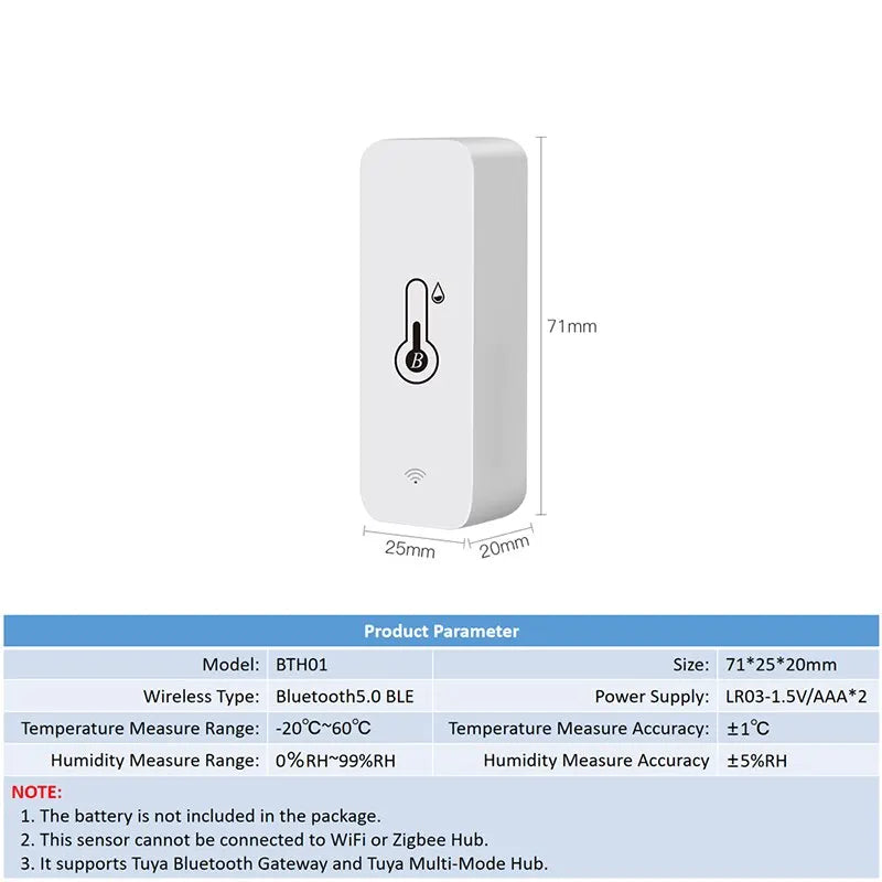 Tuya Smart Temperature & Humidity Sensor