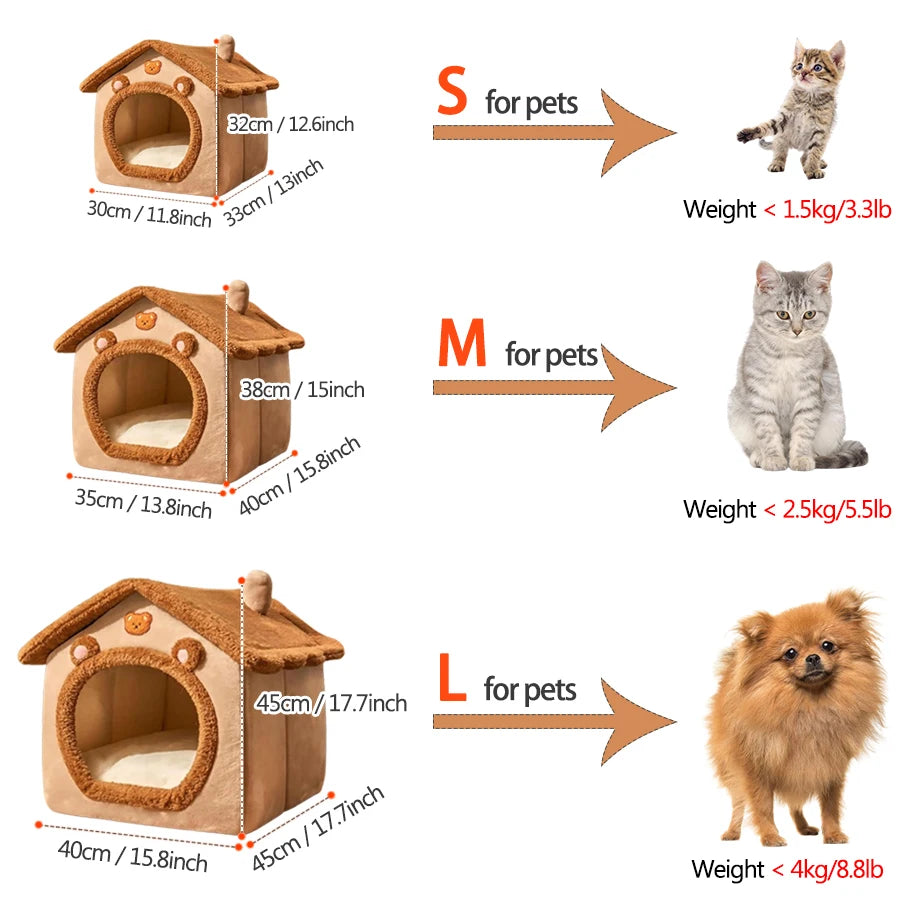 Washable Foldable Pet House  for Small Dog & Cat