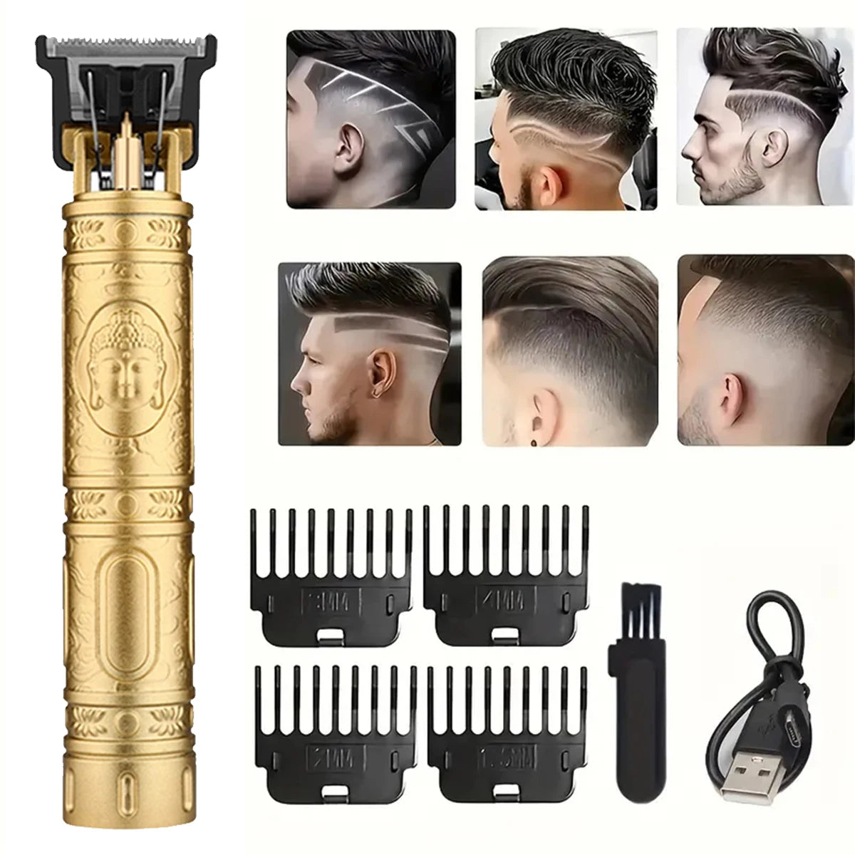 Electric Rechargeable Hair Clipper Machine for Men