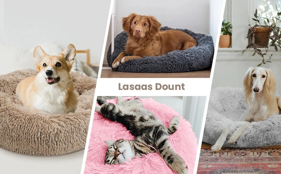 Super Soft Round Pet Bed for Dogs & Cats