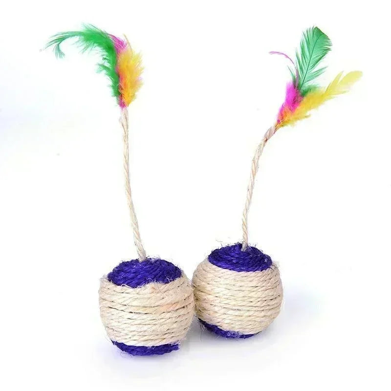 Interactive Sisal Scratching Ball Cat Toy