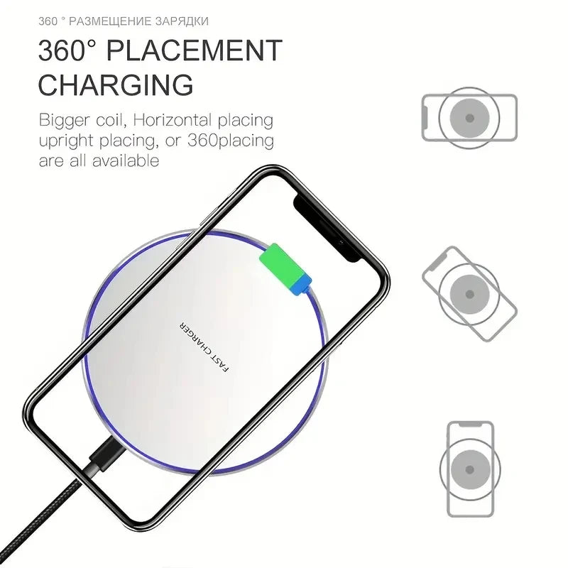 30W Fast Wireless Charger – Slim & Universal