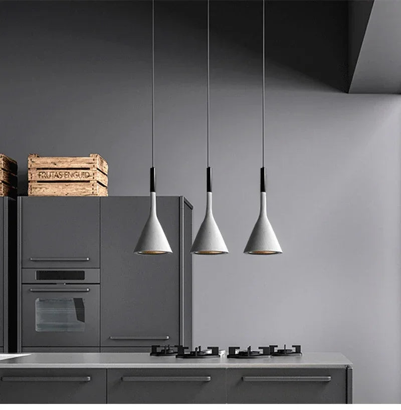 Modern LED Pendant Lights Black & White E27