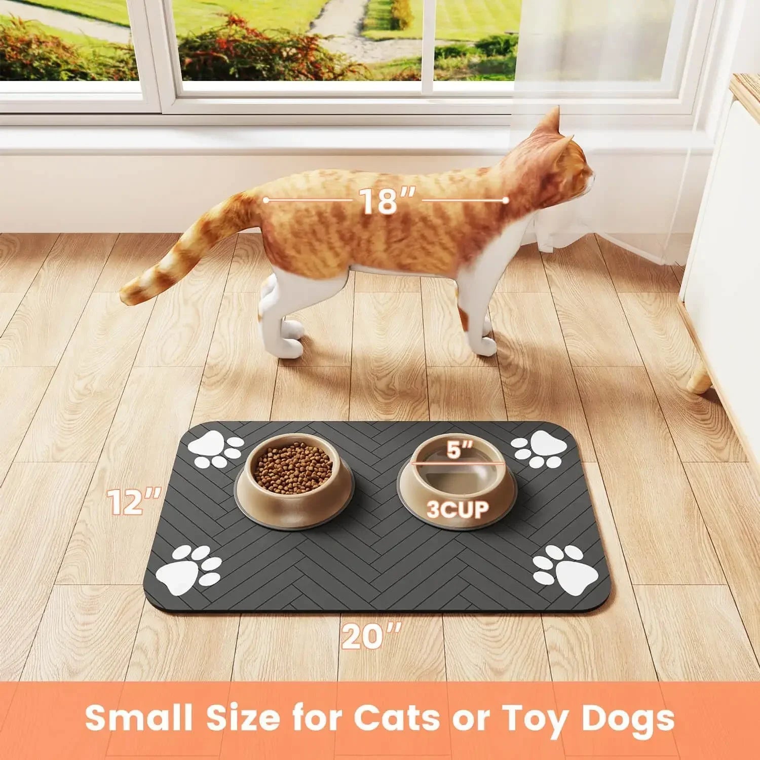 Pet Feeding Mat – Absorbent Placemat for Dog & Cat