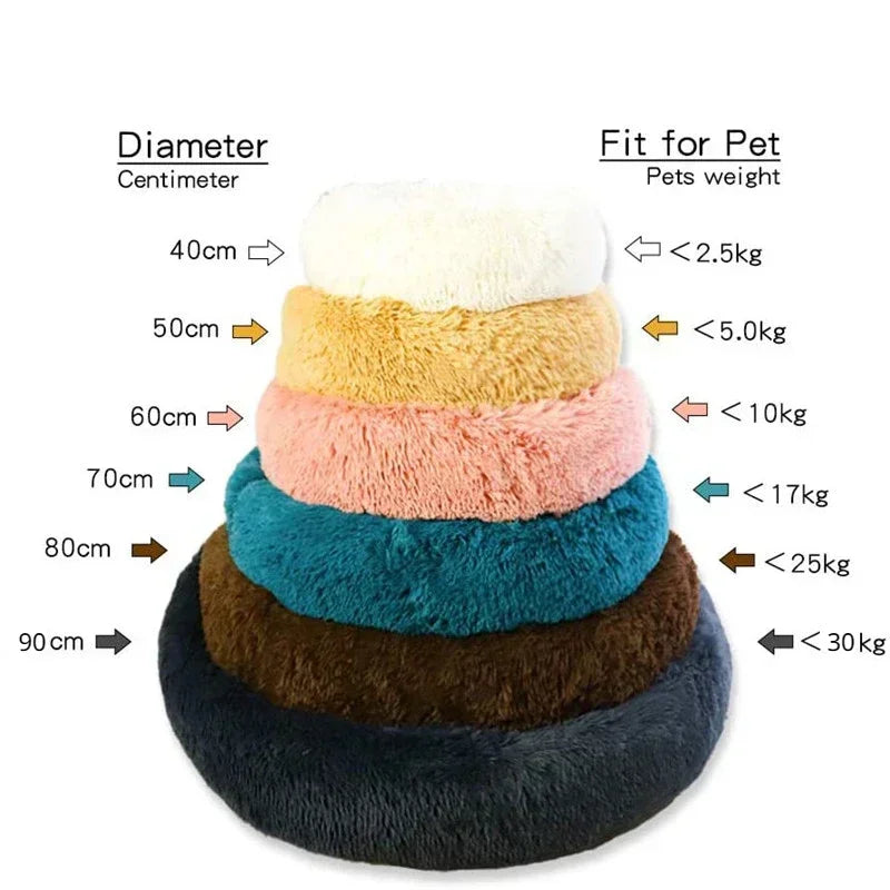 Super Soft Round Pet Bed for Dogs & Cats