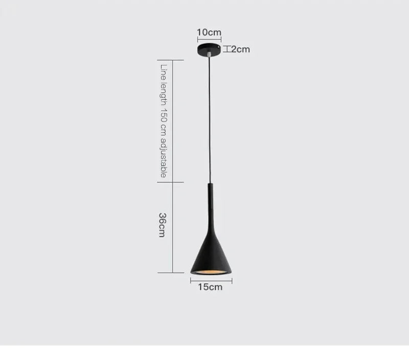 Modern LED Pendant Lights Black & White E27