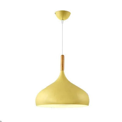 Nordic Colored Chandelier Wooden Pendant Light