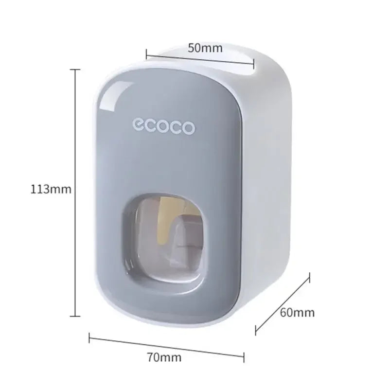 Automatic Toothpaste Dispenser & Toothbrush Holder Set