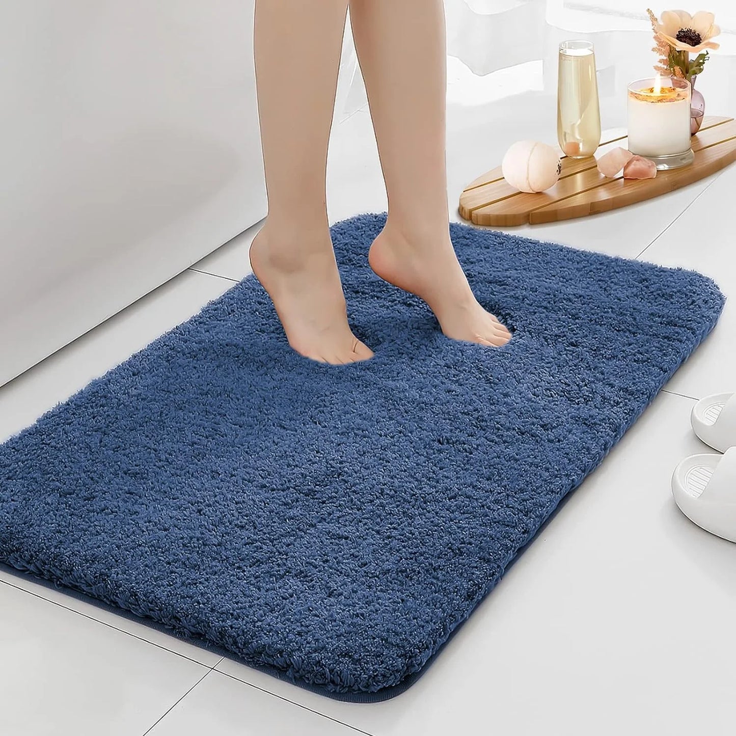 Anti-slip bathroom floor mat water absorbent bath mat home decoration