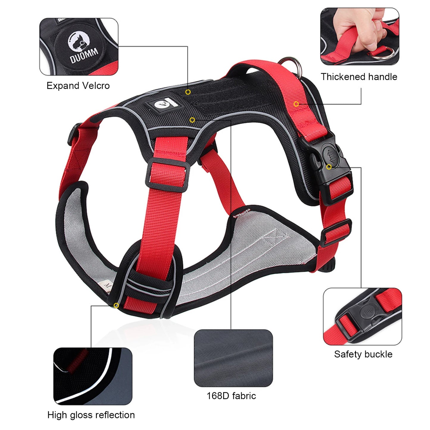 Dog Harness Reflective Tactical Vest 1680D