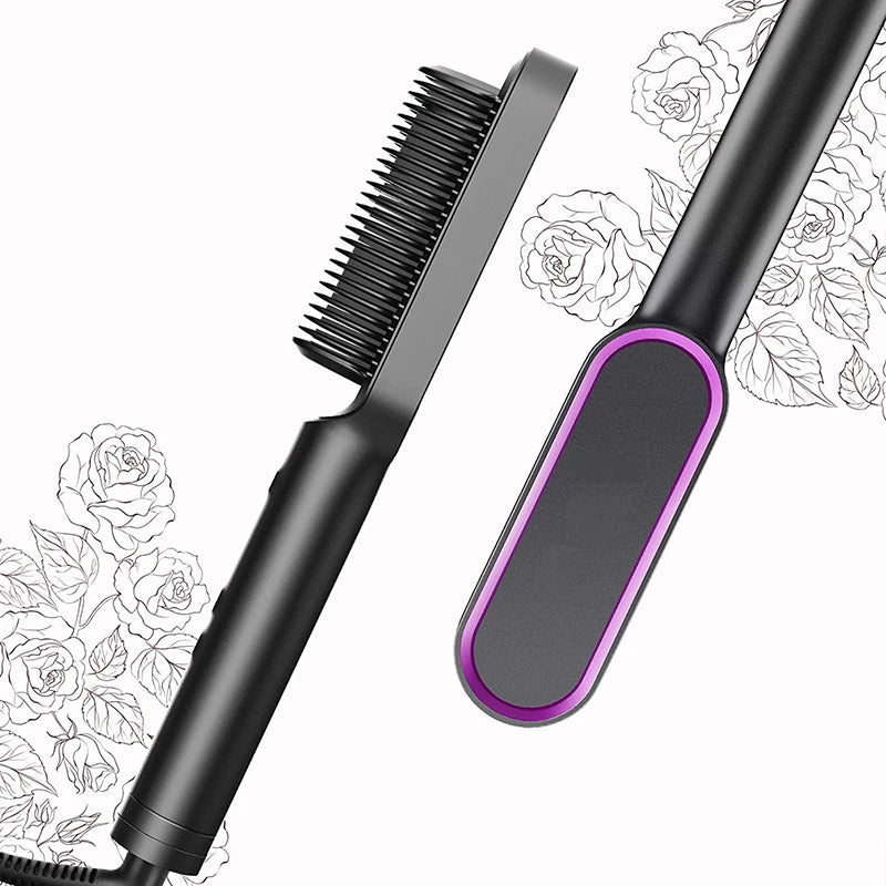 Fast Heating Electric Hair Straightener Brush