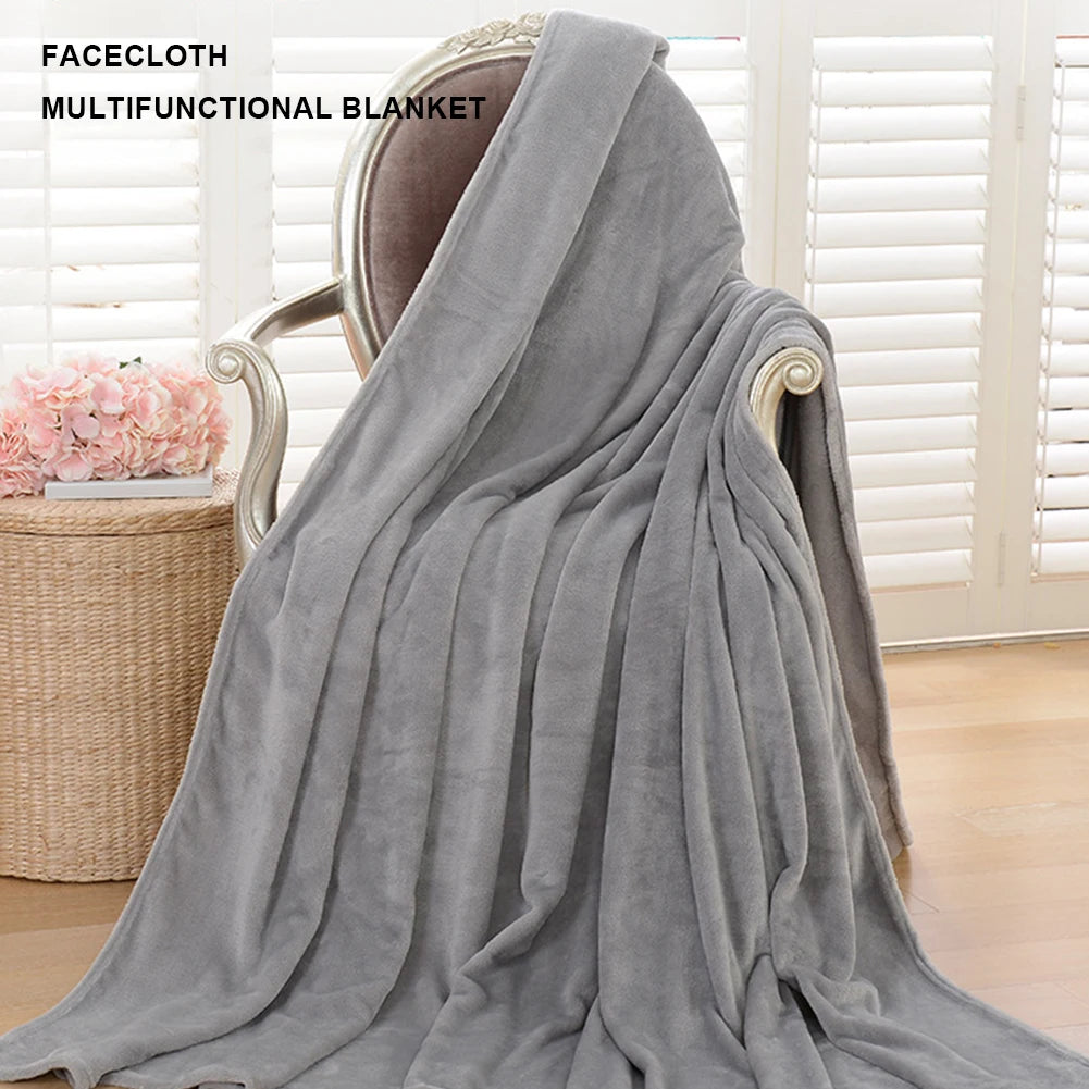 Grey Flannel Fleece Blanket – Ultra Soft & Cozy