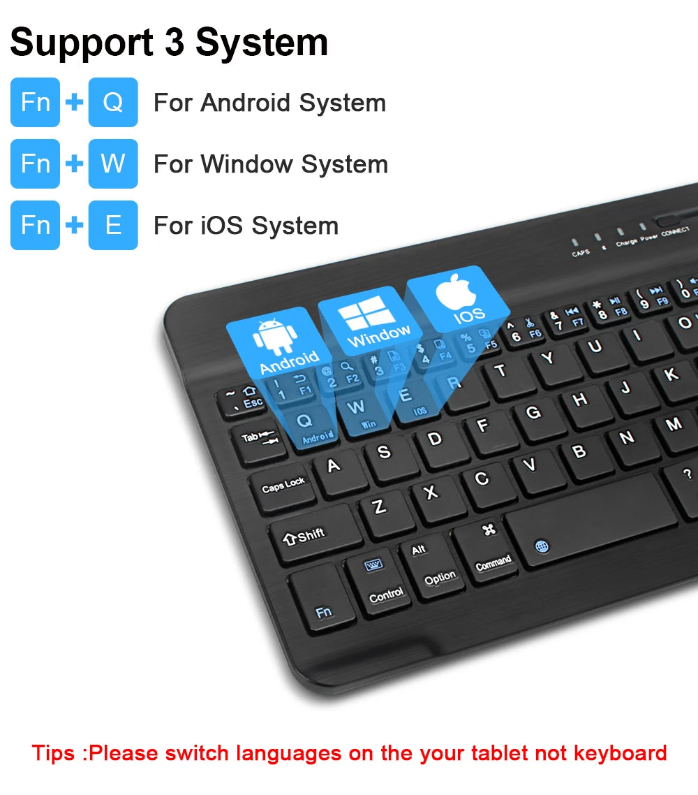 Bluetooth Wireless Keyboard & Mouse for Tablets