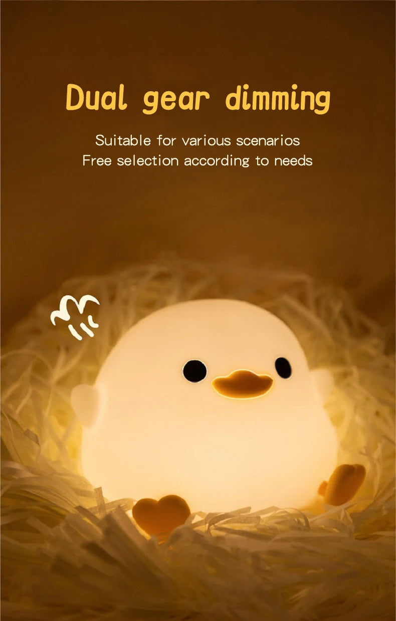 Doudou Duck Soft Silicone Night Light