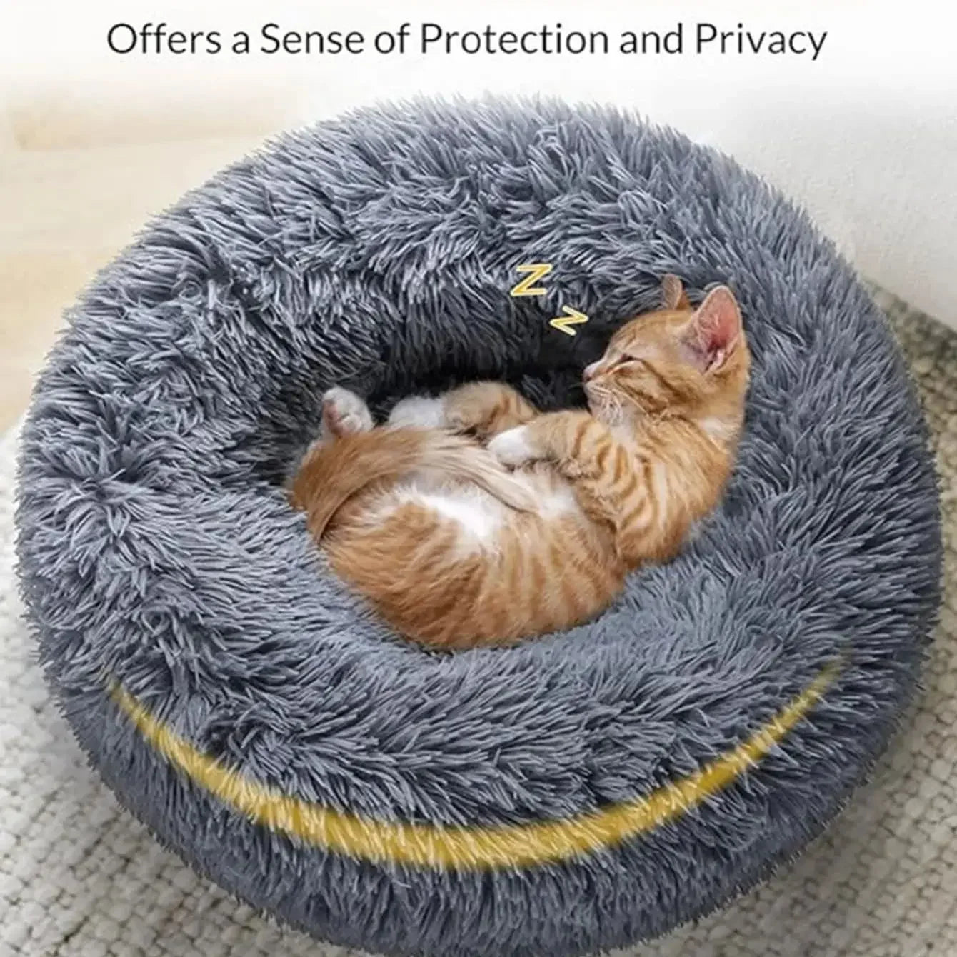 Super Soft Round Pet Bed for Dogs & Cats